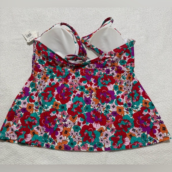 Raisins Curve Trendy Pl Sz 16W Two pices Swimsuit Ares Tankini&Keoria Bottom Red - Picture 12 of 14